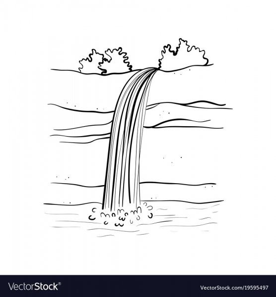 Водопад схематичное изображение
