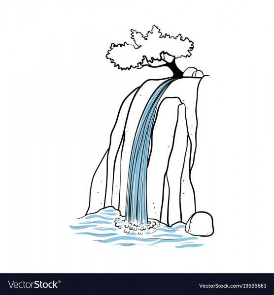 Нарисовать водопад