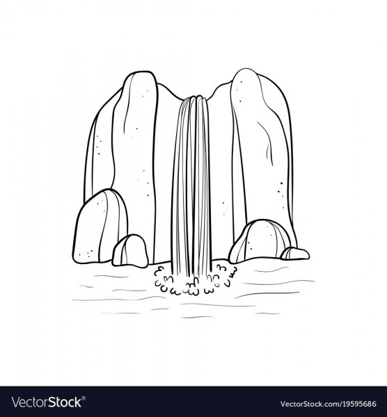 Водопад контур