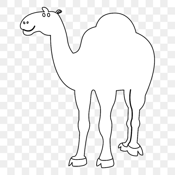 Трафарет верблюда для вырезания