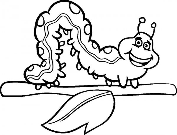 Гусеничка раскраска