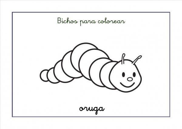 Раскраска гусеница для малышей