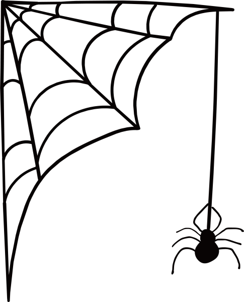 Рисование паутины с паучком
