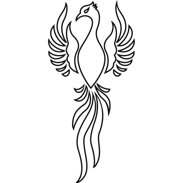 Жар птица контур