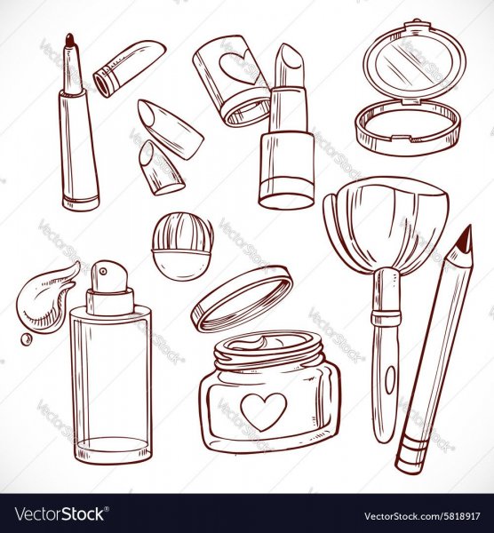 Нарисовать косметику контур