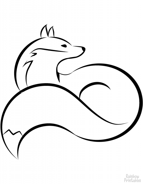 Лисичка контур