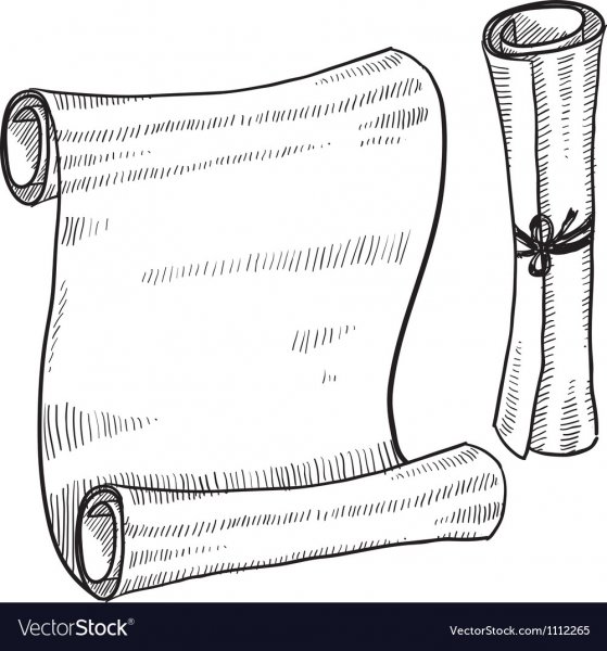 Лист бумаги контур
