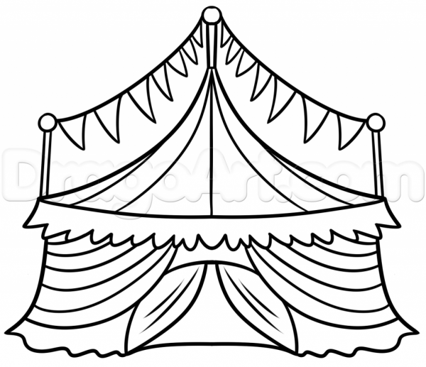 Цирк рисунок карандашом
