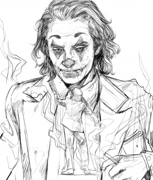 Джокер черно белый