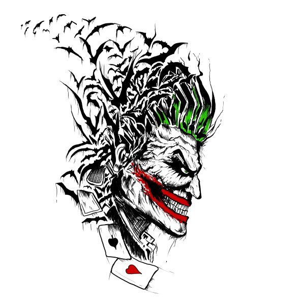 Джокер черно белый