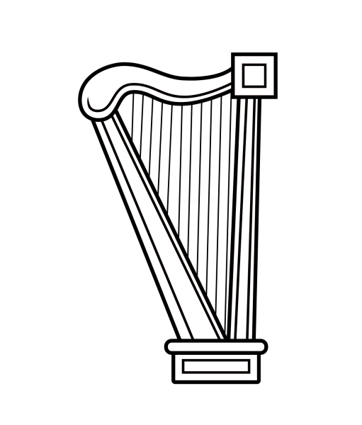 Арфа раскраска