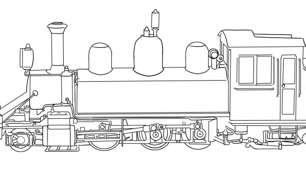 Раскраска товарный поезд