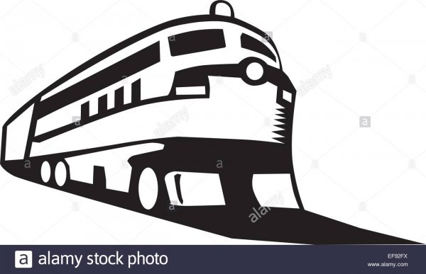 Поезд контур вектор