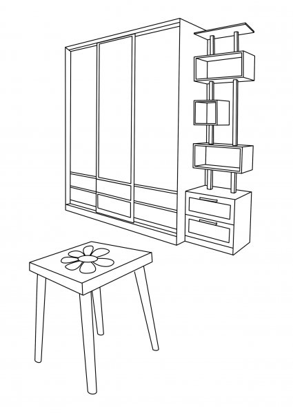 Раскраска мебель