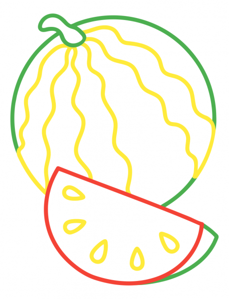 Раскраски для малышей с цветным контуром