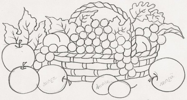 Натюрморт с фруктами шаблон