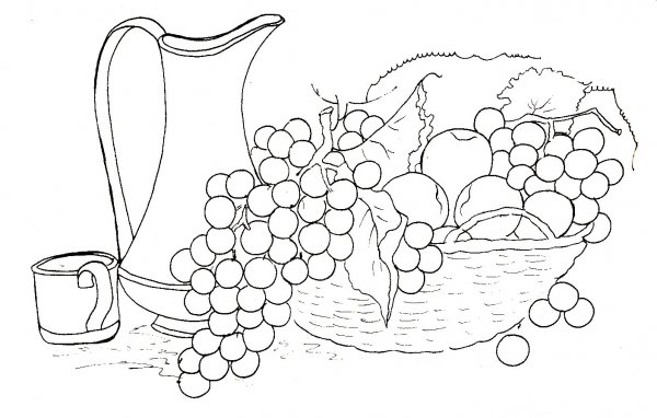 Натюрморт трафарет