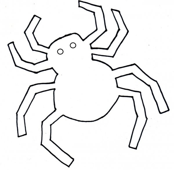 Трафарет паука для вырезания