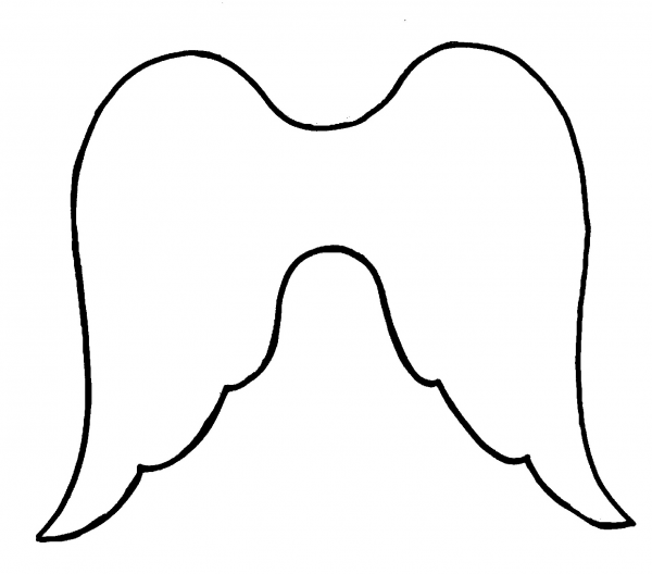 Трафарет Крылья ангела для вырезания