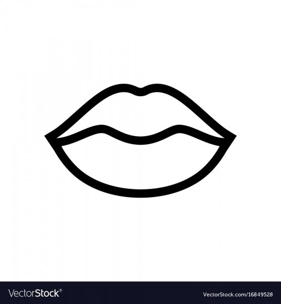 Губы контур