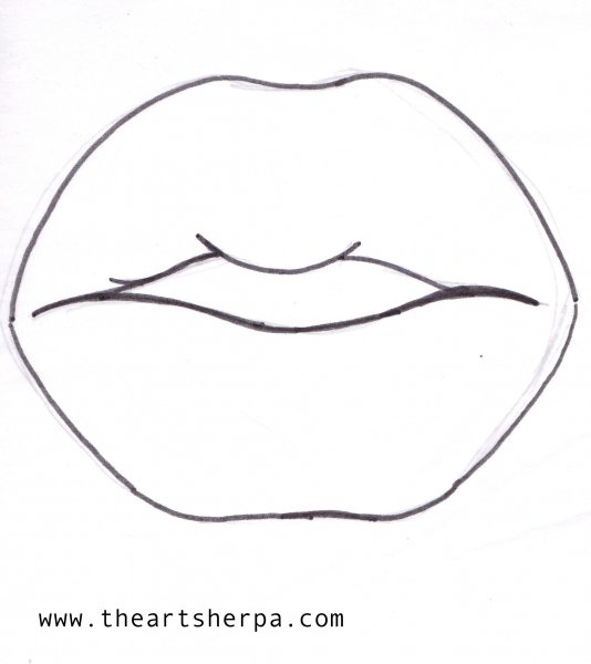 Губы раскраска