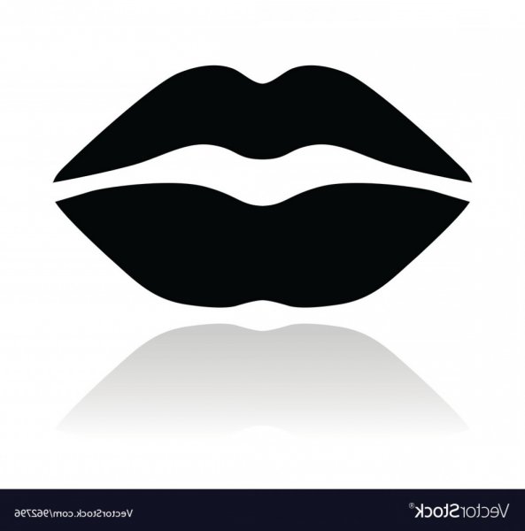 Губы силуэт