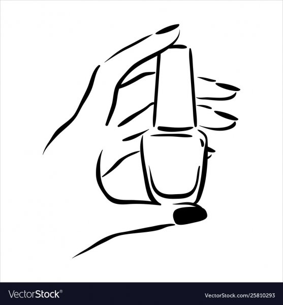 Рука чтобы рисовать маникюр