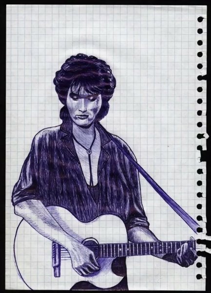 Виктор Цой срисовка легко