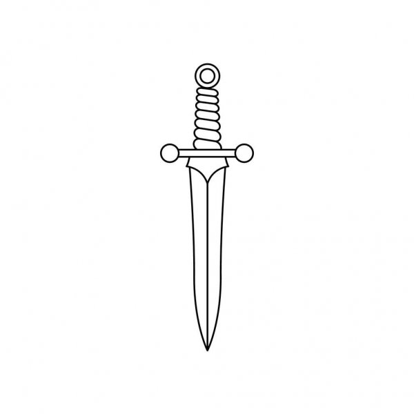 Кинжал карандашом