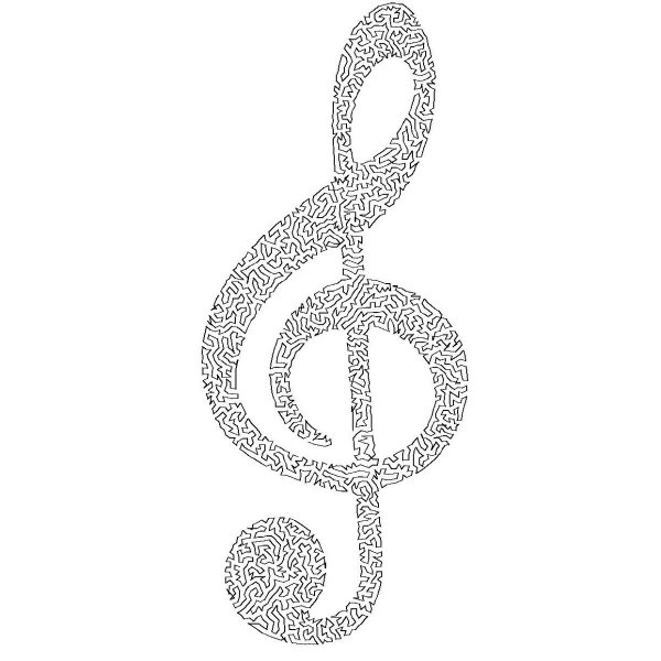 Музыкальный ключ раскраска