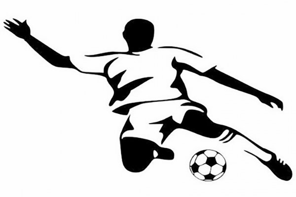 Трафарет футболиста