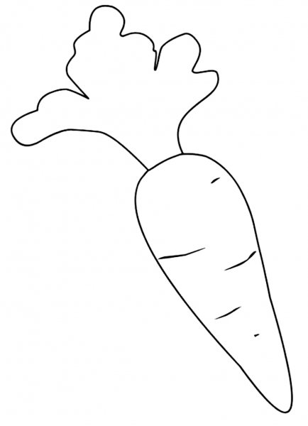 Морковь раскраска для детей