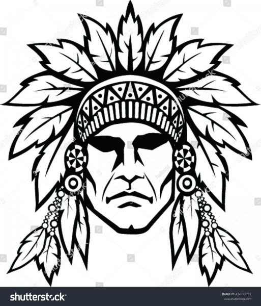 Лицо индейца