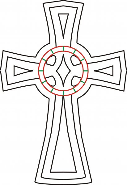 Раскраска крест православный