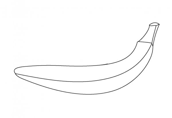 Банан раскраска для детей