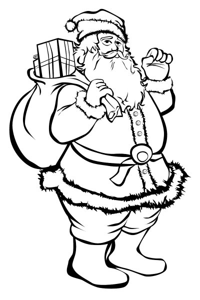 Новогодние раскраски дед Мороз