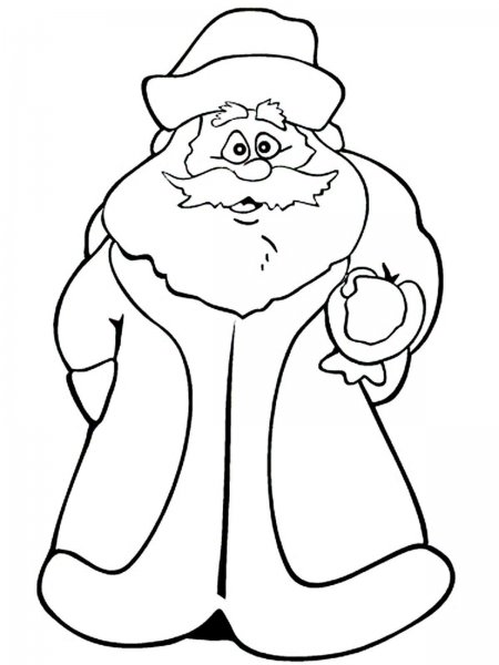Дед Мороз раскраска для детей
