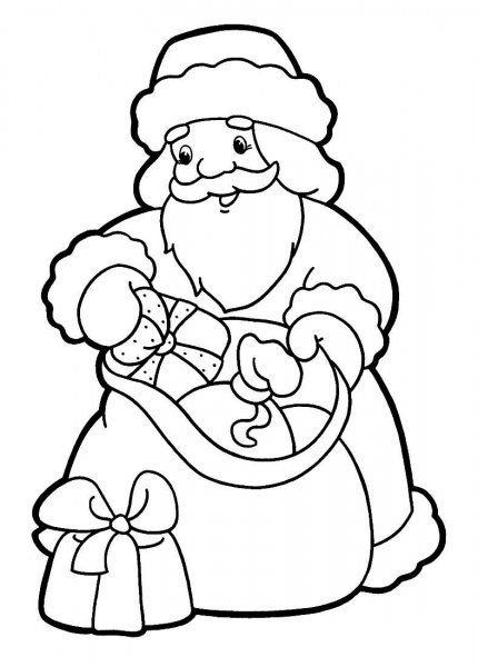 Дедушка Мороз раскраска