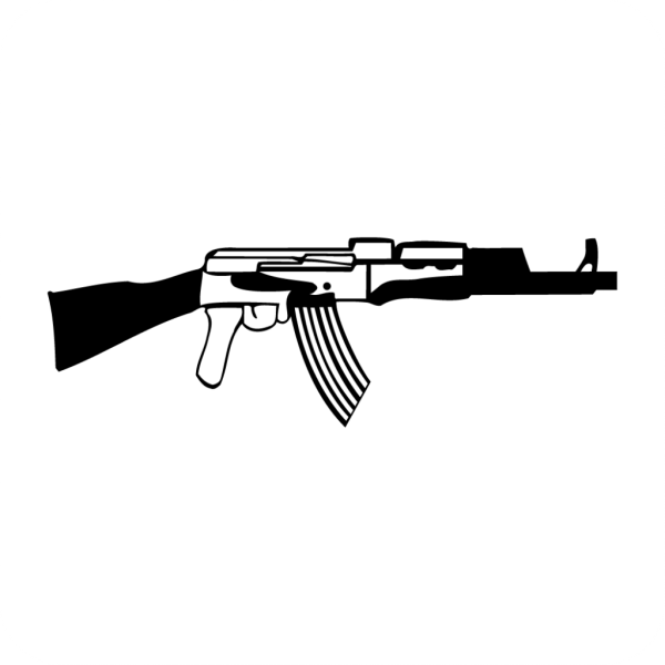 Автомат черно белый