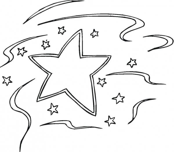 Звезда раскраска