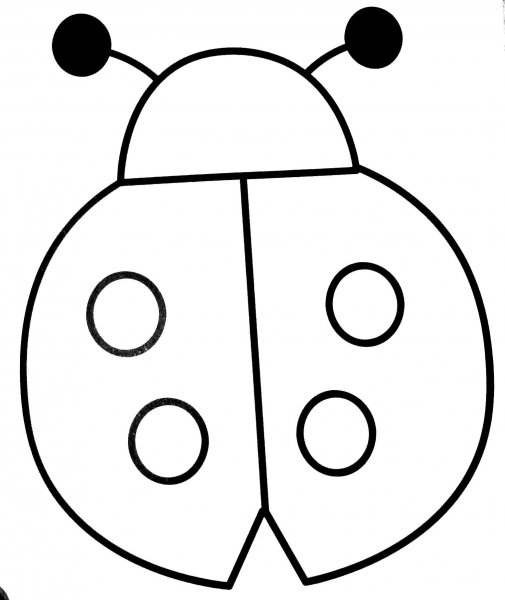 Божья коровка раскраска для детей