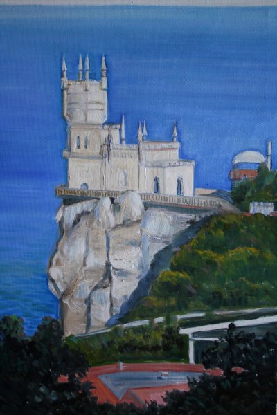 Рисунки море Крым Ласточкино гнездо