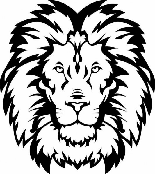 Голова Льва рисунок карандашом