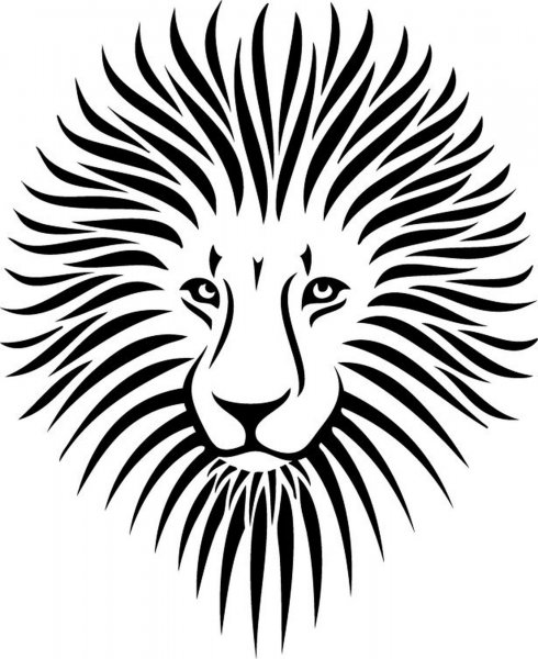 Голова Льва для выжигания по дереву