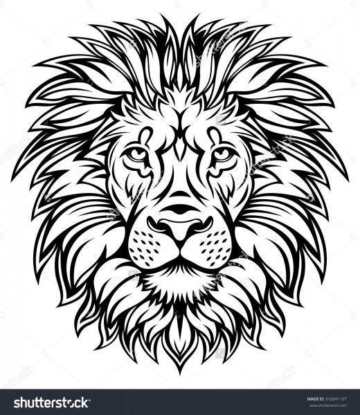 Контурный макет Льва