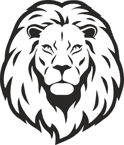 Трафарет Льва для тату