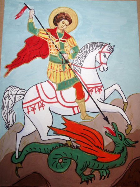 Георгий Победоносец прорись