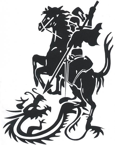 Эскиз Георгия Победоносца тату