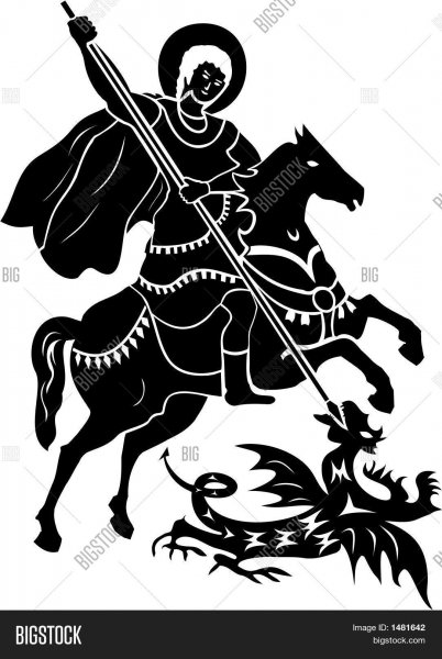 Трафарет Георгия Победоносца