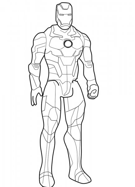 Раскраска Железный человек Марк 1